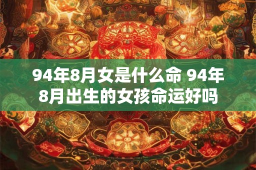 94年8月女是什么命 94年8月出生的女孩命运好吗