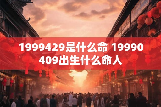 1999429是什么命 19990409出生什么命人