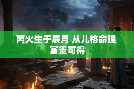 丙火生于辰月 从儿格命理 富贵可得