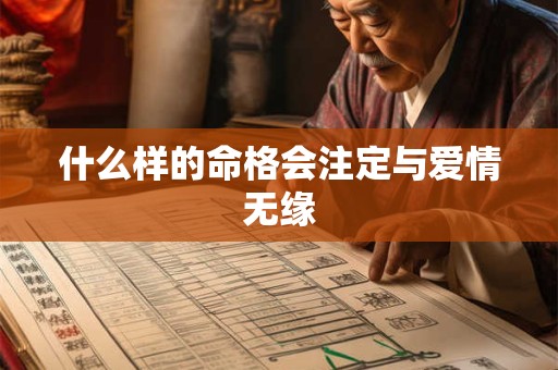 什么样的命格会注定与爱情无缘