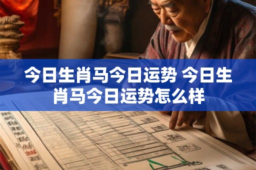今日生肖马今日运势 今日生肖马今日运势怎么样