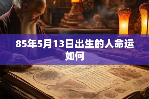 85年5月13日出生的人命运如何