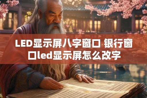 LED显示屏八字窗口 银行窗口led显示屏怎么改字