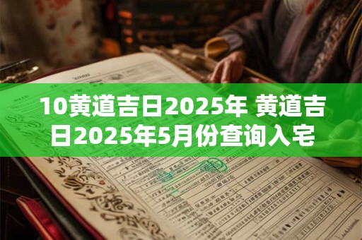 10黄道吉日2025年 黄道吉日2025年5月份查询入宅