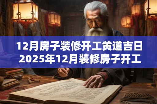 12月房子装修开工黄道吉日 2025年12月装修房子开工黄道吉日吉时
