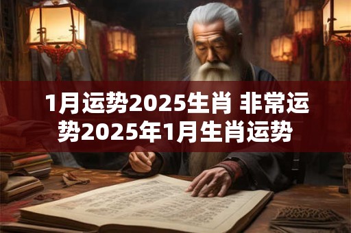 1月运势2025生肖 非常运势2025年1月生肖运势