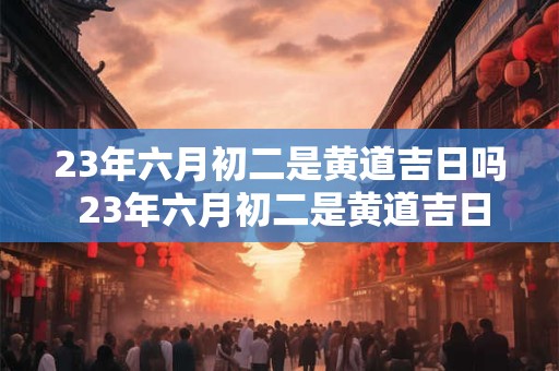 23年六月初二是黄道吉日吗 23年六月初二是黄道吉日吗为什么 23年六月初二是黄道吉日吗 23年六月初二是黄道吉日吗为什么