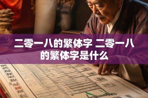 二零一八的繁体字 二零一八的繁体字是什么