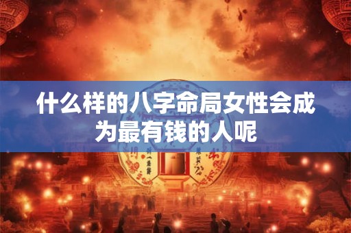 什么样的八字命局女性会成为最有钱的人呢