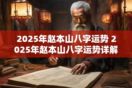 2025年赵本山八字运势 2025年赵本山八字运势详解