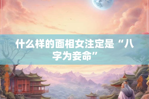 什么样的面相女注定是“八字为妾命”