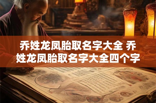 乔姓龙凤胎取名字大全 乔姓龙凤胎取名字大全四个字