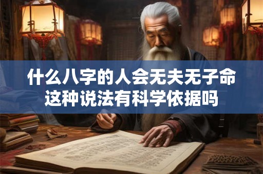 什么八字的人会无夫无子命这种说法有科学依据吗