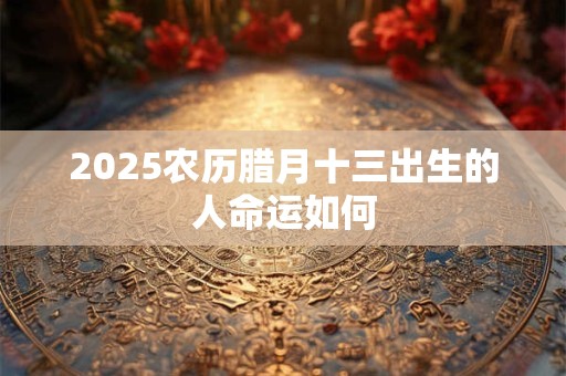 2025农历腊月十三出生的人命运如何