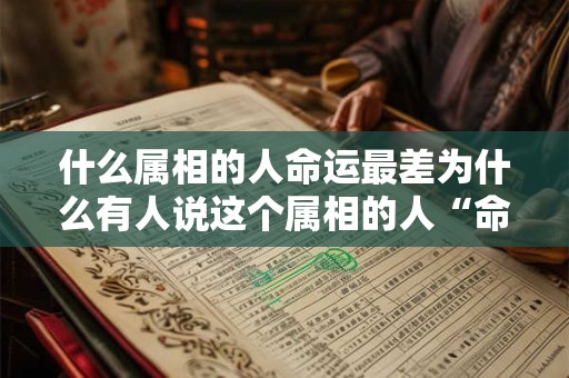 什么属相的人命运最差为什么有人说这个属相的人“命苦”