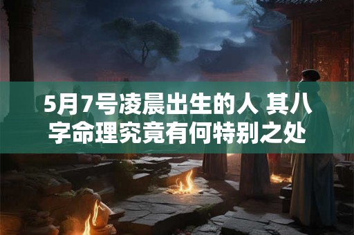 5月7号凌晨出生的人 其八字命理究竟有何特别之处