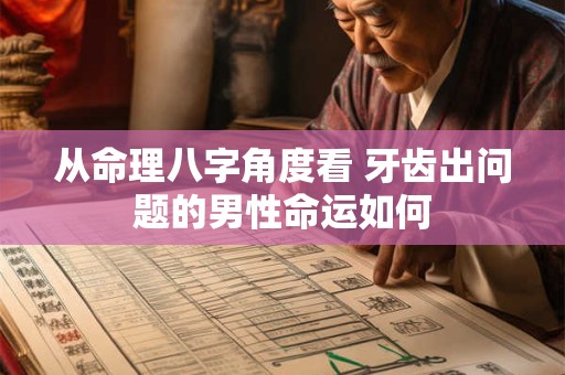 从命理八字角度看 牙齿出问题的男性命运如何
