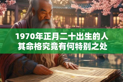 1970年正月二十出生的人 其命格究竟有何特别之处