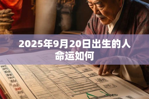 2025年9月20日出生的人命运如何 2025年9月20日出生的人命运如何
