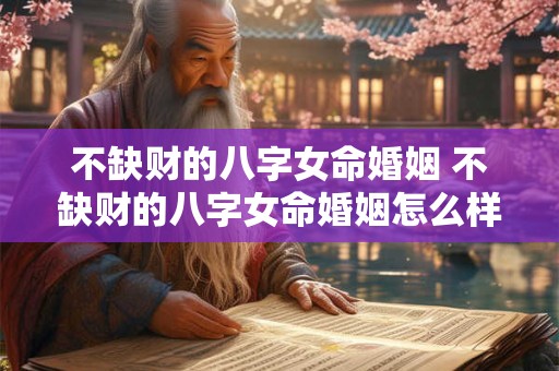 不缺财的八字女命婚姻 不缺财的八字女命婚姻怎么样