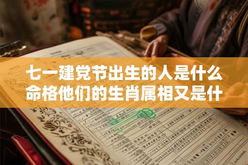 七一建党节出生的人是什么命格他们的生肖属相又是什么呢