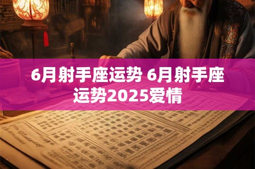 6月射手座运势 6月射手座运势2025爱情