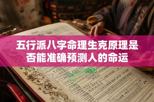 五行派八字命理生克原理是否能准确预测人的命运