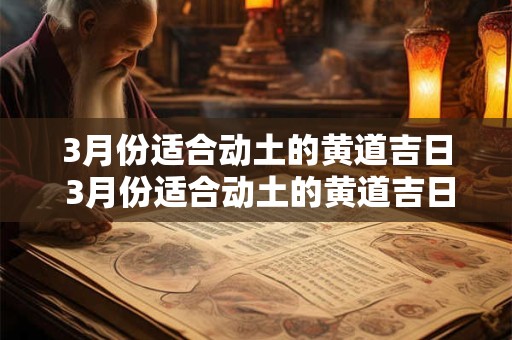 3月份适合动土的黄道吉日 3月份适合动土的黄道吉日2025年