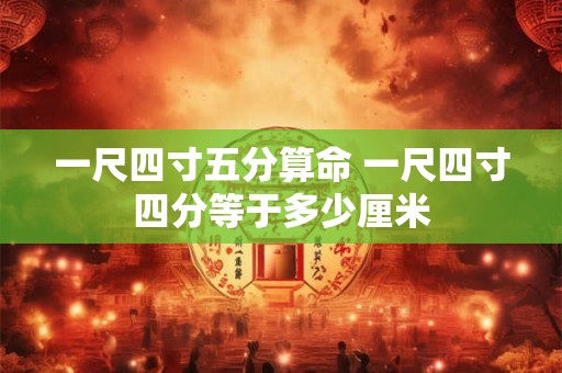 一尺四寸五分算命 一尺四寸四分等于多少厘米