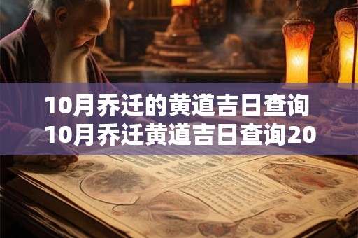 10月乔迁的黄道吉日查询 10月乔迁黄道吉日查询2025年结婚