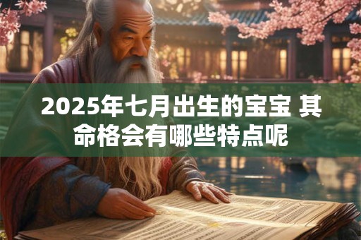 2025年七月出生的宝宝 其命格会有哪些特点呢