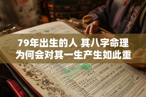 79年出生的人 其八字命理为何会对其一生产生如此重大的影响