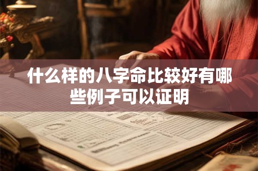 什么样的八字命比较好有哪些例子可以证明