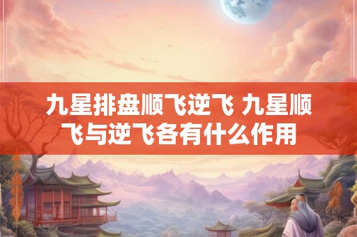 九星排盘顺飞逆飞 九星顺飞与逆飞各有什么作用