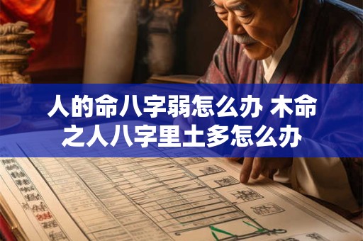 人的命八字弱怎么办 木命之人八字里土多怎么办