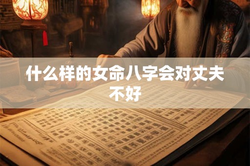 什么样的女命八字会对丈夫不好
