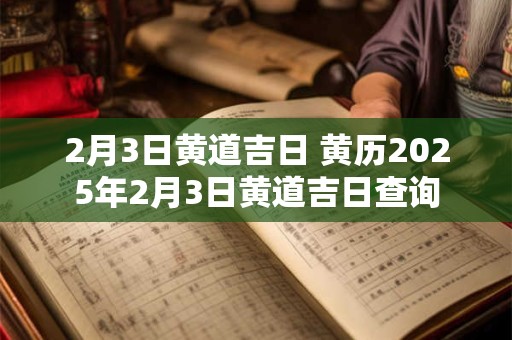 2月3日黄道吉日 黄历2025年2月3日黄道吉日查询