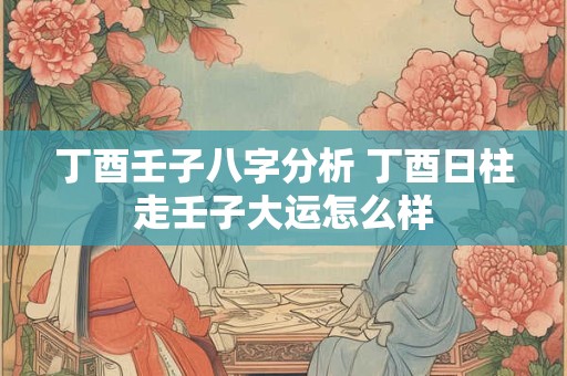 丁酉壬子八字分析 丁酉日柱走壬子大运怎么样