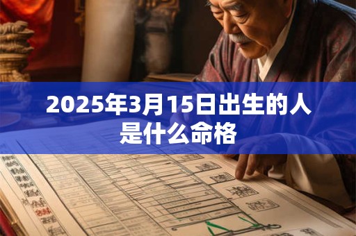 2025年3月15日出生的人是什么命格 2025年3月15日出生的人是什么命格