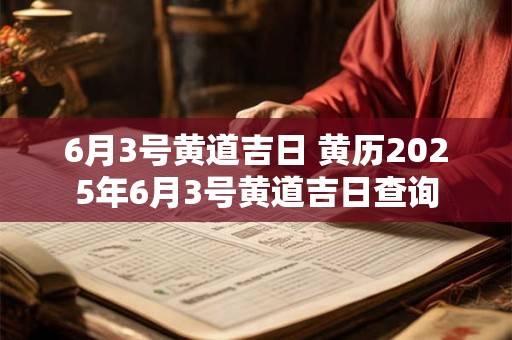 6月3号黄道吉日 黄历2026年6月3号黄道吉日查询 6月3号黄道吉日 黄历2026年6月3号黄道吉日查询