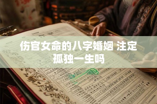 伤官女命的八字婚姻 注定孤独一生吗