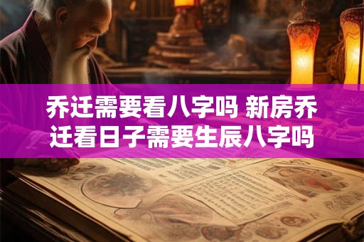 乔迁需要看八字吗 新房乔迁看日子需要生辰八字吗