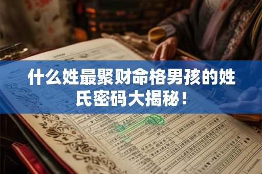 什么姓最聚财命格男孩的姓氏密码大揭秘！