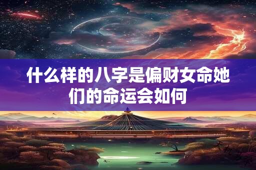 什么样的八字是偏财女命她们的命运会如何 什么样的八字是偏财女命她们的命运会如何