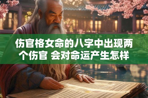 伤官格女命的八字中出现两个伤官 会对命运产生怎样的影响呢