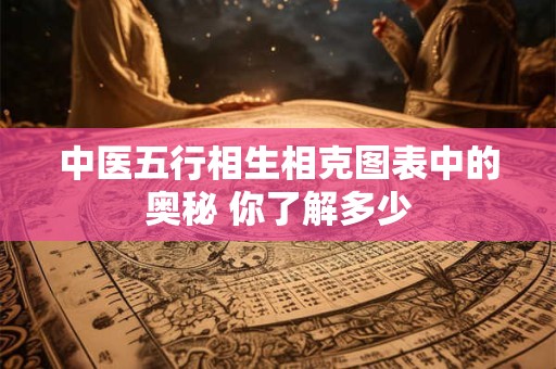 中医五行相生相克图表中的奥秘 你了解多少
