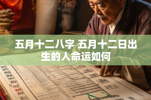 五月十二八字 五月十二日出生的人命运如何