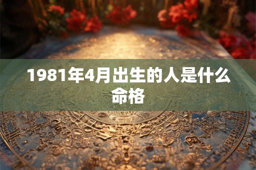 1981年4月出生的人是什么命格 1981年4月出生的人是什么命格