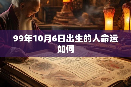 99年10月6日出生的人命运如何