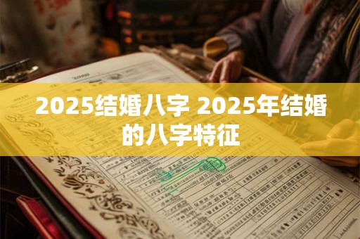 2025结婚八字 2025年结婚的八字特征